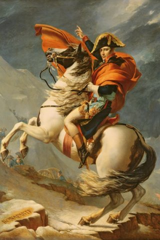 Napoleon Crossing the Alps By Jacques Louis David Wall Art Painting Prints Poster Canvas Picture Hanging Photo Gift Idea Home Decor