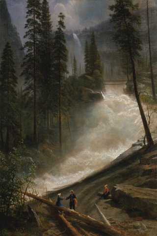 Nevada Falls Yosemite By Albert Bierstadt Wall Art Painting Prints Poster Canvas Picture Hanging Photo Gift Idea Home Decor