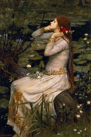 Ofelia By John William Waterhouse Wall Art Painting Prints Poster Canvas Picture Hanging Photo Gift Idea Home Decor