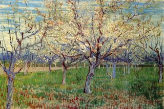 Orchard in Blossom Plum Trees in Blossom The White Orchard By Vincent van Gogh Wall Art Painting Prints Poster Canvas Picture Hanging Photo Gift Idea Home Decor