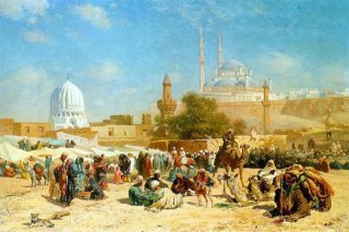 Outside Cairo Gallery By Cesare Biseo Wall Art Painting Prints Poster Canvas Picture Hanging Photo Gift Idea Home Decor