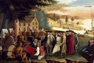 Penns Treaty with the Indians By Edward Hicks Wall Art Painting Prints Poster Canvas Picture Hanging Photo Gift Idea Home Decor