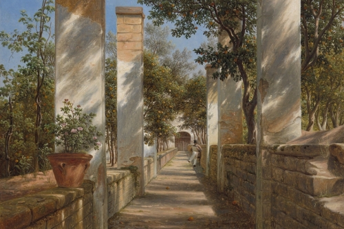 Pergola with Oranges By Thomas Fearnley Wall Art Painting Prints Poster Canvas Picture Hanging Photo Gift Idea Home Decor