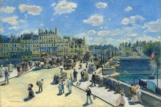 Pont Neuf Paris By Pierre Auguste Renoir Wall Art Painting Prints Poster Canvas Picture Hanging Photo Gift Idea Home Decor