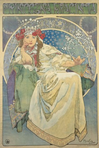 Princess Hyacinth By Alphonse Mucha Wall Art Painting Prints Poster Canvas Picture Hanging Photo Gift Idea Home Decor