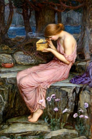 Psyche Opening the Golden Box By John William Waterhouse Wall Art Painting Prints Poster Canvas Picture Hanging Photo Gift Idea Home Decor