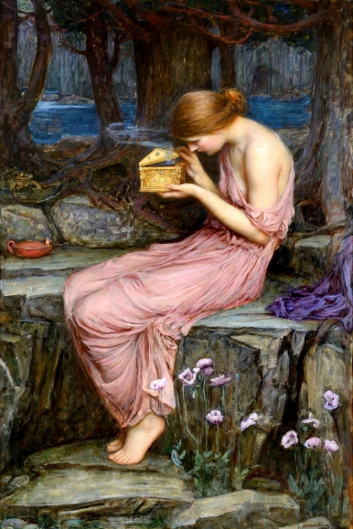 Psyche Opening the Golden Box By John William Waterhouse Wall Art Painting Prints Poster Canvas Picture Hanging Photo Gift Idea Home Decor