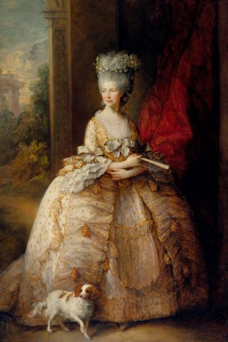 Queen Charlotte By Thomas Gainsborough Wall Art Painting Prints Poster Canvas Picture Hanging Photo Gift Idea Home Decor