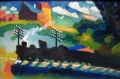 Railway near Murnau By Wassily Kandinsky Wall Art Painting Prints Poster Canvas Picture Hanging Photo Gift Idea Home Decor