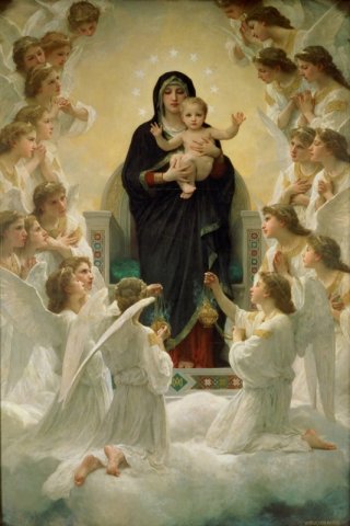Regina Angelorum By William Adolphe Bouguereau Wall Art Painting Prints Poster Canvas Picture Hanging Photo Gift Idea Home Decor