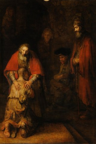 Return of the Prodigal Son By Rembrandt Van Rijn Wall Art Painting Prints Poster Canvas Picture Hanging Photo Gift Idea Home Decor