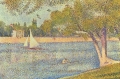 River Seine Grande Jetee By Georges Seurat Wall Art Painting Prints Poster Canvas Picture Hanging Photo Gift Idea Home Decor