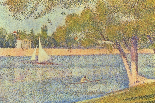 River Seine Grande Jetee By Georges Seurat Wall Art Painting Prints Poster Canvas Picture Hanging Photo Gift Idea Home Decor