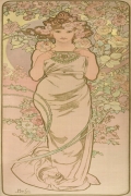Rose By Alphonse Mucha Wall Art Painting Prints Poster Canvas Picture Hanging Photo Gift Idea Home Decor