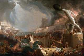 Sacco di Roma By Thomas Cole Wall Art Painting Prints Poster Canvas Picture Hanging Photo Gift Idea Home Decor