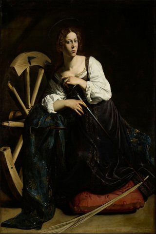 Saint Catherine of Alexandria By Caravaggio Wall Art Painting Prints Poster Canvas Picture Hanging Photo Gift Idea Home Decor