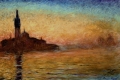 Saint Giorgio Maggiore at Dusk Twilight Venice By Claude Monet Wall Art Painting Prints Poster Canvas Picture Hanging Photo Gift Idea Home Decor