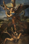 Saint Michael Vanquishing Satan By Raphael Wall Art Painting Prints Poster Canvas Picture Hanging Photo Gift Idea Home Decor