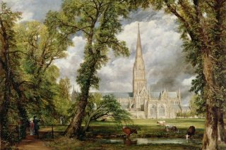 Salisbury Cathedral from the Bishop s Grounds By John Constable Wall Art Painting Prints Poster Canvas Picture Hanging Photo Gift Idea Home Decor