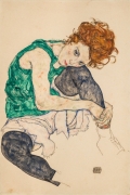 Seated Woman with Bent Knees By Egon Schiele Wall Art Painting Prints Poster Canvas Picture Hanging Photo Gift Idea Home Decor
