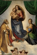 Sistine Madonna By Raffaello Sanzio da Urbino Wall Art Painting Prints Poster Canvas Picture Hanging Photo Gift Idea Home Decor