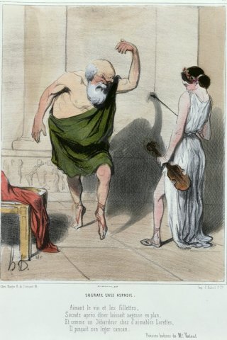 Socrates Visiting Aspasia By Honore Daumier Wall Art Painting Prints Poster Canvas Picture Hanging Photo Gift Idea Home Decor