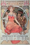 St Louis World s Fair Poster By Alphonse Mucha Wall Art Painting Prints Poster Canvas Picture Hanging Photo Gift Idea Home Decor