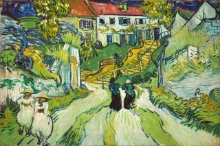 Stairway at Auvers By Vincent van Gogh Wall Art Painting Prints Poster Canvas Picture Hanging Photo Gift Idea Home Decor