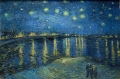 Starry Night Over the Rhone By Vincent van Gogh Wall Art Painting Prints Poster Canvas Picture Hanging Photo Gift Idea Home Decor