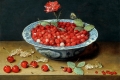 Strawberries in A Bowl By Jacob van Hulsdonck Wall Art Painting Prints Poster Canvas Picture Hanging Photo Gift Idea Home Decor