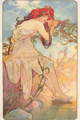Summer By Alphonse Mucha Wall Art Painting Prints Poster Canvas Picture Hanging Photo Gift Idea Home Decor