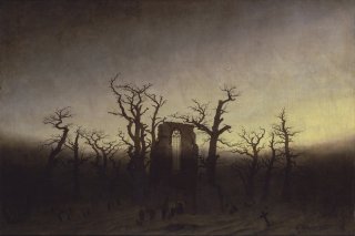 The Abbey in the Oakwood Abbey in the Oak Forest By Caspar David Friedrich Wall Art Painting Prints Poster Canvas Picture Hanging Photo Gift Idea Home Decor
