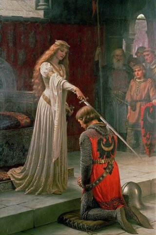 The Accolade By Edmund Blair Leighton Wall Art Painting Prints Poster Canvas Picture Hanging Photo Gift Idea Home Decor