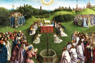The Adoration of the Mystic Lamb By Jan Van Eyck Wall Art Painting Prints Poster Canvas Picture Hanging Photo Gift Idea Home Decor
