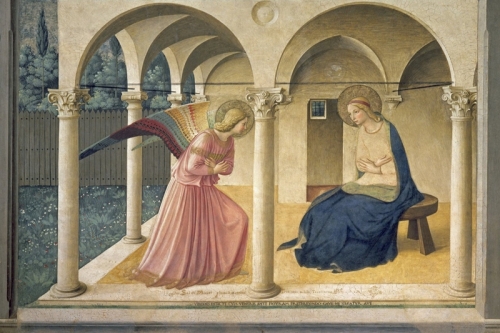 The Annunciation By Fra Angelico Wall Art Painting Prints Poster Canvas Picture Hanging Photo Gift Idea Home Decor