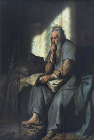 The Apostle Paul in Prison Saint Paul in Prison By Rembrandt van Rijn Wall Art Painting Prints Poster Canvas Picture Hanging Photo Gift Idea Home Decor