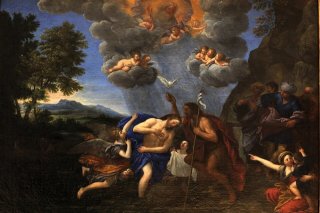 The Baptism of Christ By Francesco Albani Wall Art Painting Prints Poster Canvas Picture Hanging Photo Gift Idea Home Decor