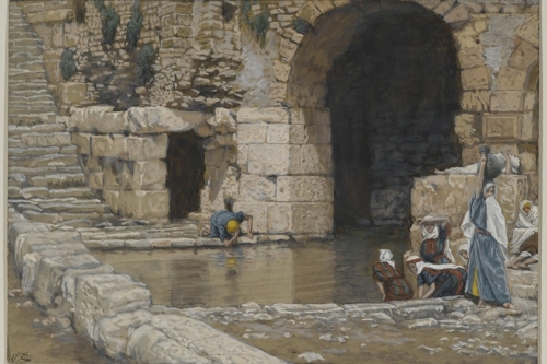 The Blind Man Washes in the Pool of Siloam By James Jacques Joseph Tissot