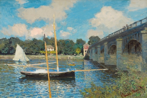 The Bridge at Argenteuil By Claude Monet Wall Art Painting Prints Poster Canvas Picture Hanging Photo Gift Idea Home Decor