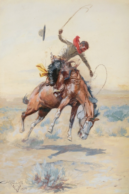 The Bucker By Charles Marion Russell Wall Art Painting Prints Poster Canvas Picture Hanging Photo Gift Idea Home Decor