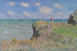 The Cliff Walk at Pourville By Claude Monet Wall Art Painting Prints Poster Canvas Picture Hanging Photo Gift Idea Home Decor