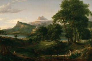The Course of Empire The Arcadian or Pastoral State By Thomas Cole Wall Art Painting Prints Poster Canvas Picture Hanging Photo Gift Idea Home Decor
