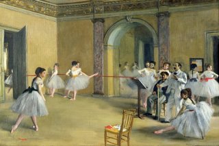 The Dance Foyer at the Opera on the rue Le Peletier By Edgar Degas Wall Art Painting Prints Poster Canvas Picture Hanging Photo Gift Idea Home Decor