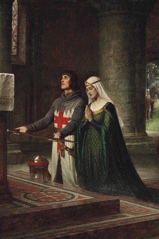 The Dedication By Edmund Blair Leighton Wall Art Painting Prints Poster Canvas Picture Hanging Photo Gift Idea Home Decor