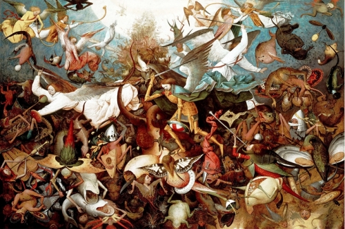 The Fall of the Rebel Angels By Pieter Bruegel the Elder Wall Art Painting Prints Poster Canvas Picture Hanging Photo Gift Idea Home Decor