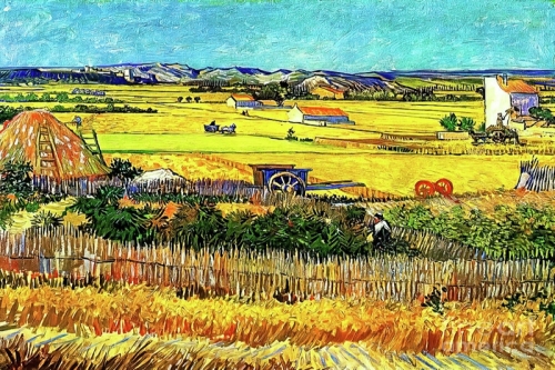 The Harvest By Vincent van Gogh Wall Art Painting Prints Poster Canvas Picture Hanging Photo Gift Idea Home Decor