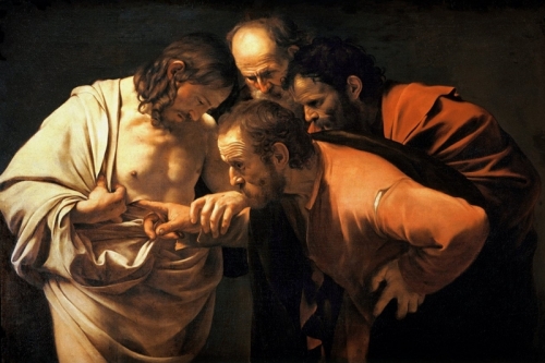 The Incredulity of Saint Thomas By Caravaggio Wall Art Painting Prints Poster Canvas Picture Hanging Photo Gift Idea Home Decor