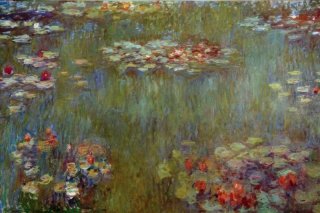 The Le bassin aux nympheas reflets verts By Claude Monet Wall Art Painting Prints Poster Canvas Picture Hanging Photo Gift Idea Home Decor