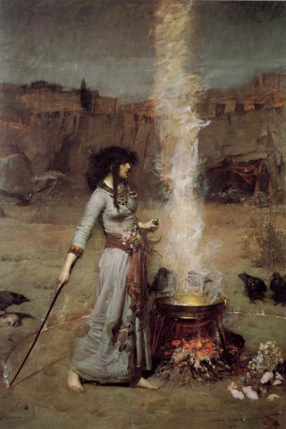 The Magic Circle By John William Waterhouse Wall Art Painting Prints Poster Canvas Picture Hanging Photo Gift Idea Home Decor