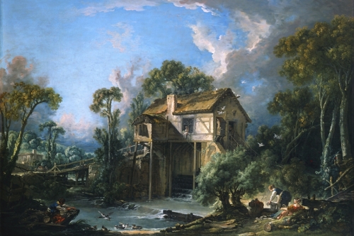 The Mill at Charenton By Francois Boucher Wall Art Painting Prints Poster Canvas Picture Hanging Photo Gift Idea Home Decor
